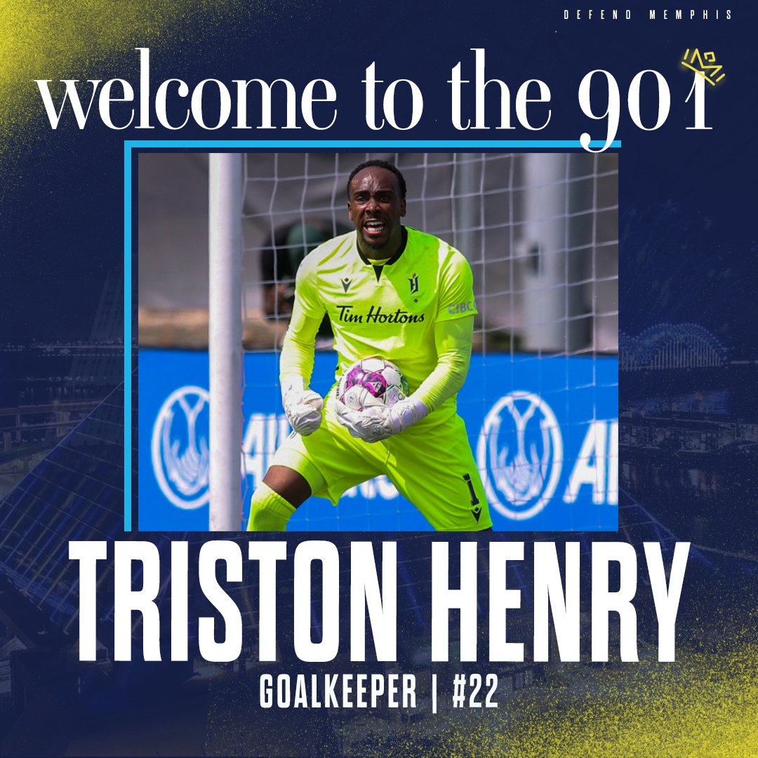 Featured image for “Memphis 901 FC Adds Triston Henry In Goal”