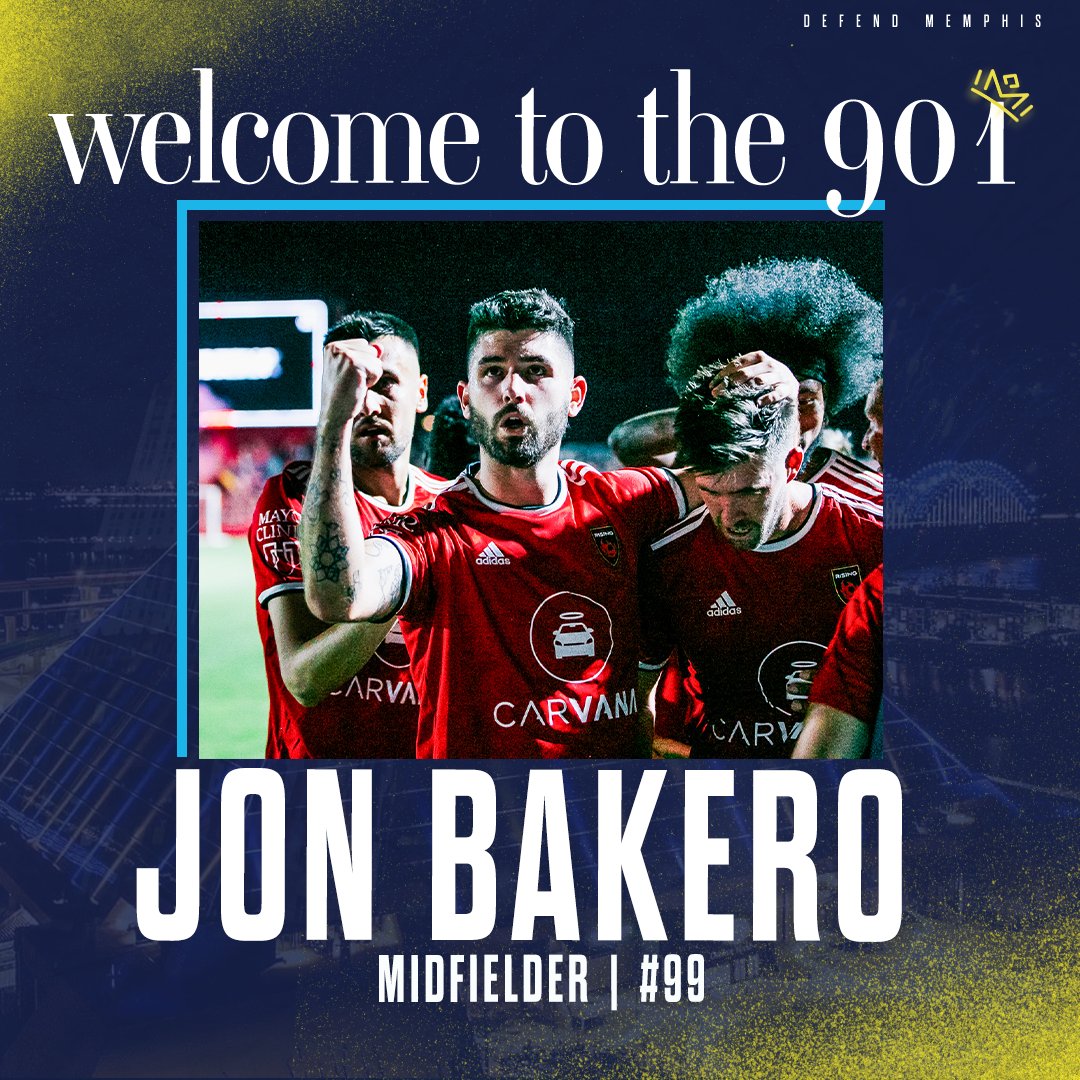 Featured image for “Memphis 901 FC Adds Jon Bakero On Short-Term Deal”