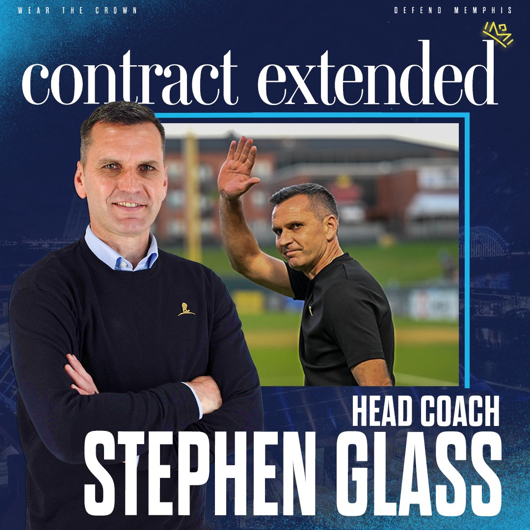 Featured image for “Stephen Glass Signs Contract Extension With Memphis 901 FC”