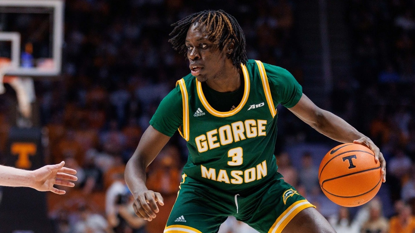 Featured image for “Memphis basketball lands George Mason transfer guard Baraka Okojie”