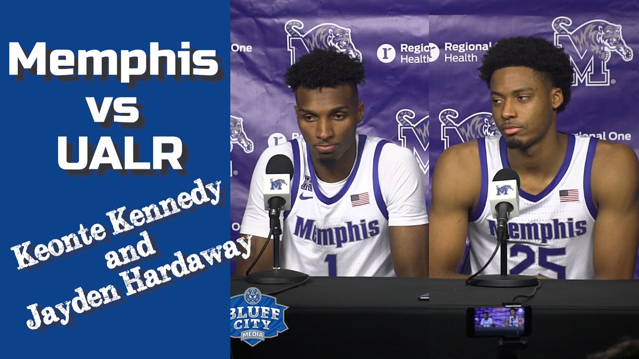 Featured image for “Memphis vs UALR Post Game: Keonte Kennedy and Jayden Hardaway”