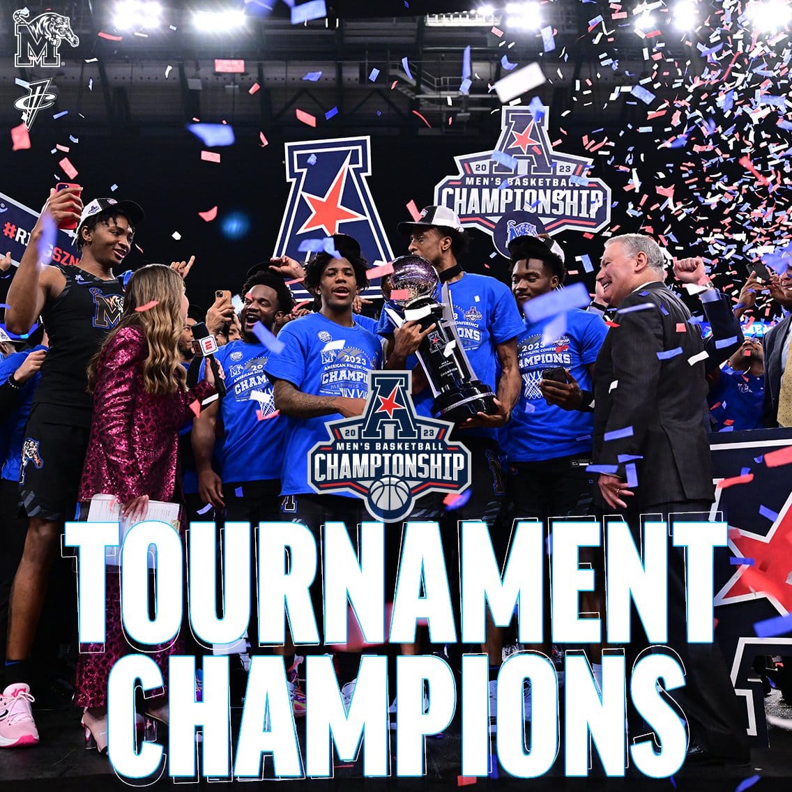 Featured image for “Memphis completes revenge tour, defeats Houston to capture first AAC tourney title”